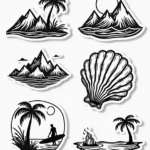 Mountains & Beaches - Sticker Sheet v11